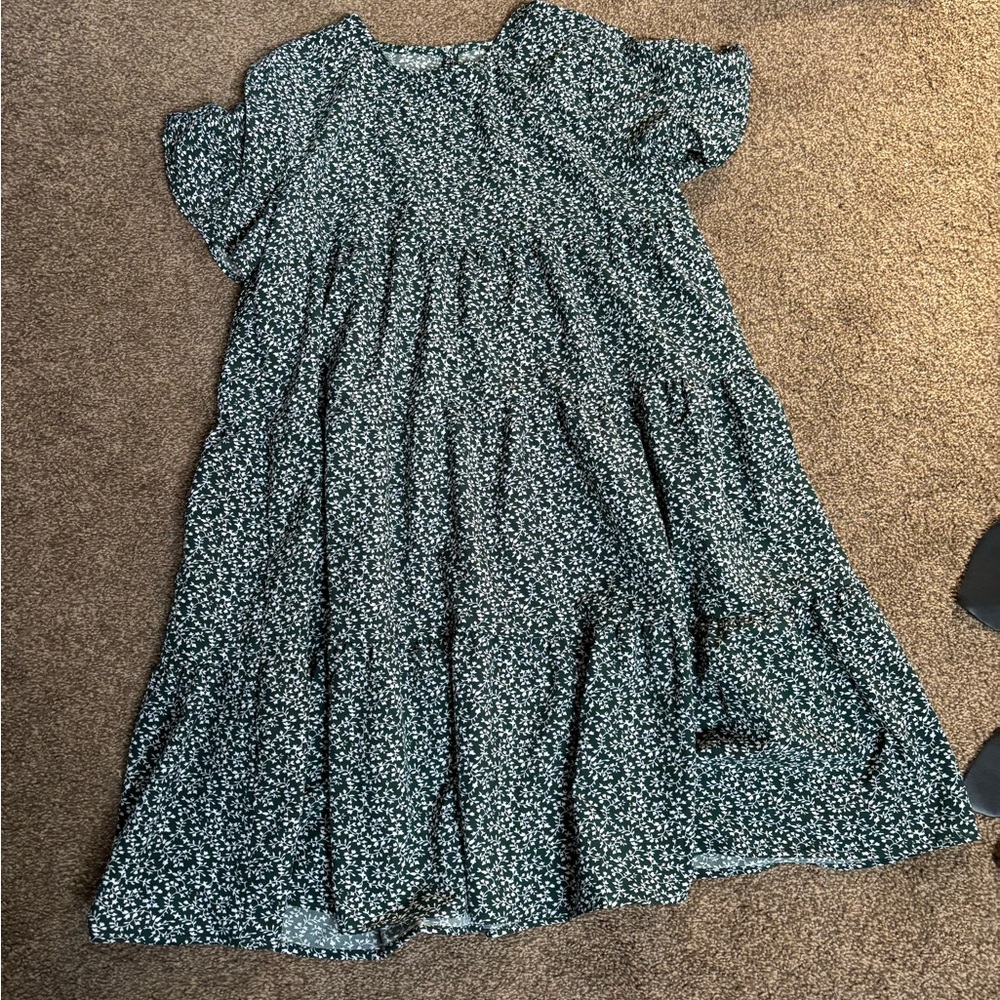 Floral Green Dress
